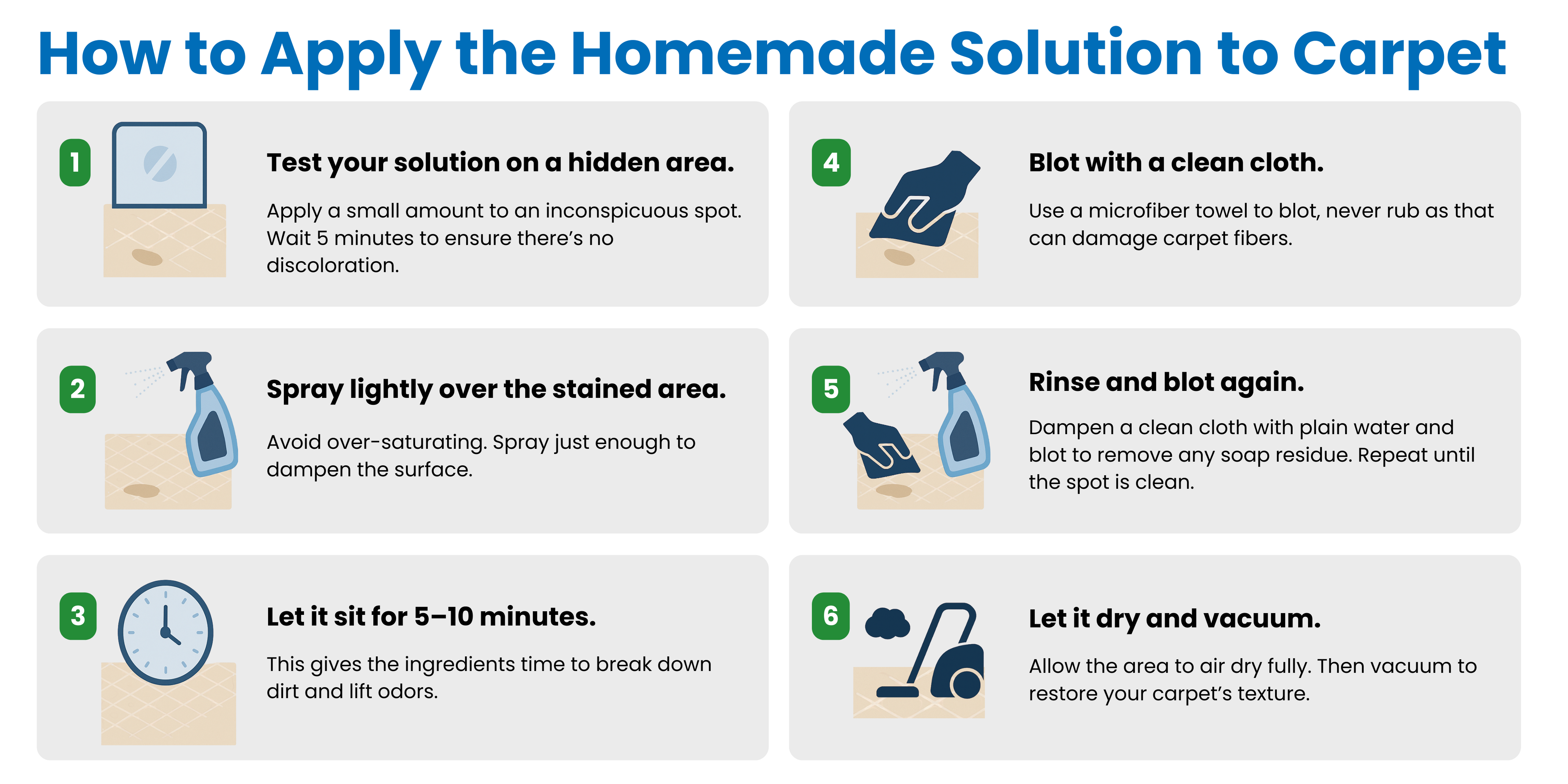 How to apply Homemade Carpet Cleaning Solution
