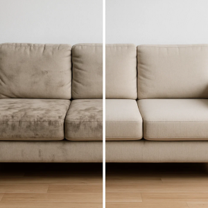 Clean Sofa in cozy living room