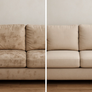 Clean Sofa in cozy living room